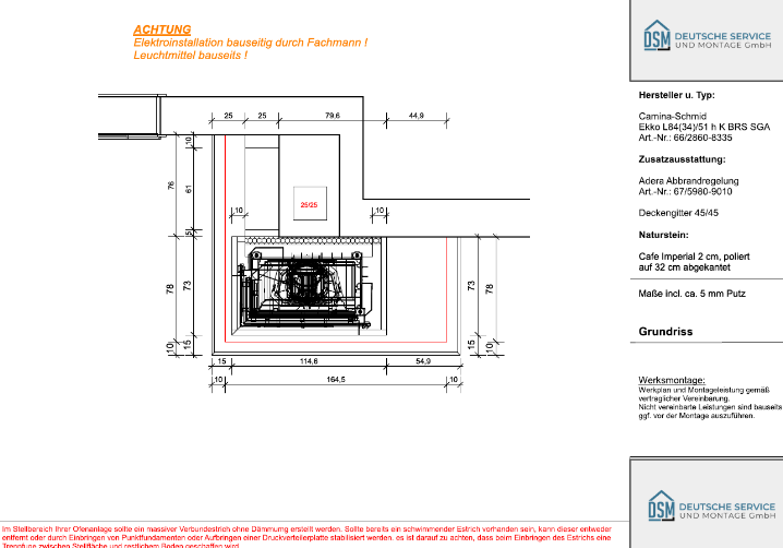 3D Planung Maßblatt 1